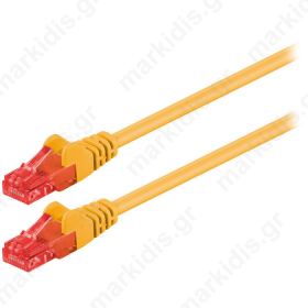 68438 CAT 6 U/UTP PATCH CABLE CCA 1m YELLOW