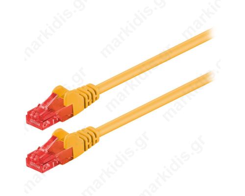 68438 CAT 6 U/UTP PATCH CABLE CCA 1m YELLOW