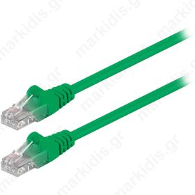 68338 CAT 5e U/UTP PATCH CABLE 0.5m GREEN