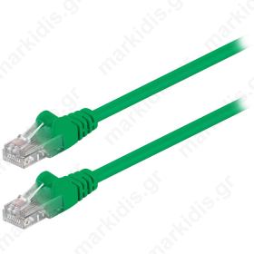 68343 CAT 5e U/UTP PATCH CABLE 1m GREEN