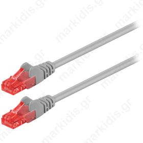 68434 CAT 6 U/UTP PATCH CABLE CCA 0.5m GREY