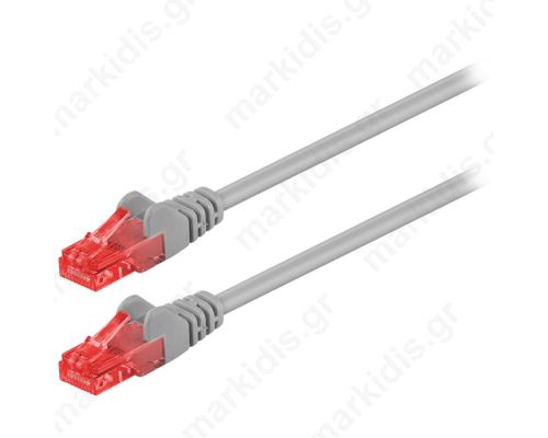 68434 CAT 6 U/UTP PATCH CABLE CCA 0.5m GREY