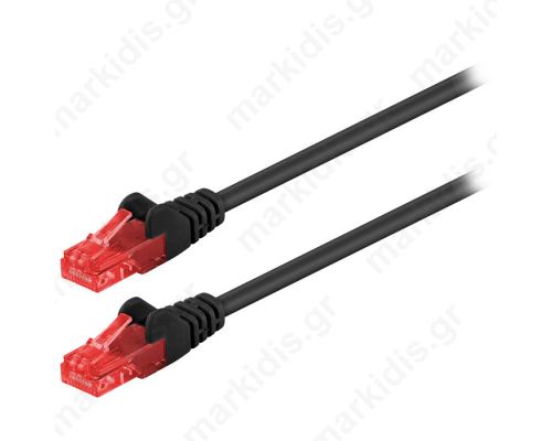 68677 CAT 6 U/UTP PATCH CABLE CCA 1m BLACK