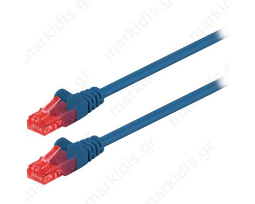 68432 CAT 6 U/UTP PATCH CABLE CCA 0.5m BLUE