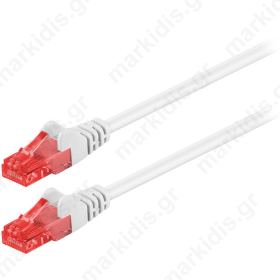 68632 CAT 6 U/UTP PATCH CABLE CCA 0.5m WHITE