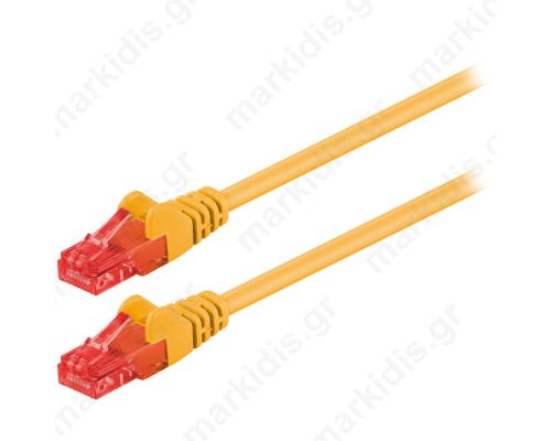 68433 CAT 6 U/UTP PATCH CABLE CCA 0.5m YELLOW