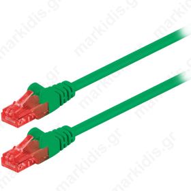 68435 CAT 6 U/UTP PATCH CABLE CCA 0.5m GREEN