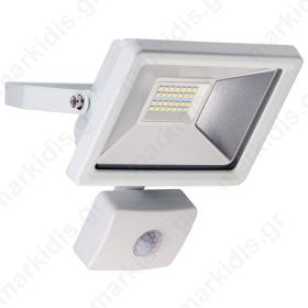 59083 LED OUTDOOR FLOODLIGHT WITH MOTION SENSOR WHITE 20W 1650lm
