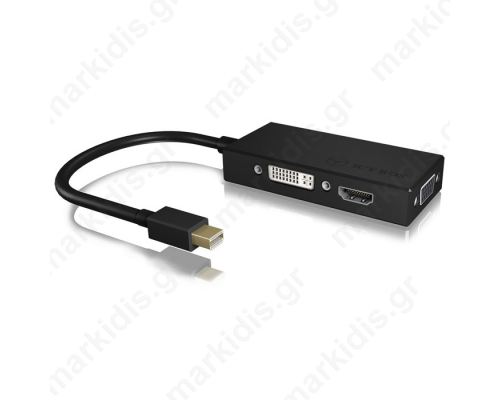 ICY BOX IB-AC1032 ADAPTER MINI DP TO HDMI/ DVI-D/VGA /60234