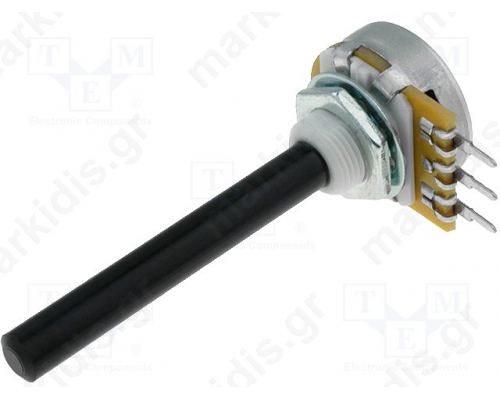 Potentiometer: shaft; single turn; 22kO; 0.4W; ±20%; 6mm; linear