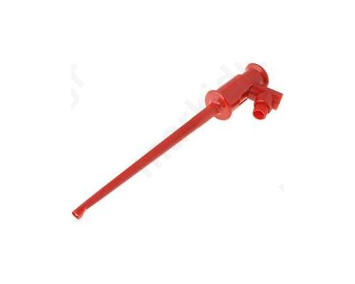 Clip-on probe hook type 3A 60VDC;red Grip capac: max.1.3mm
