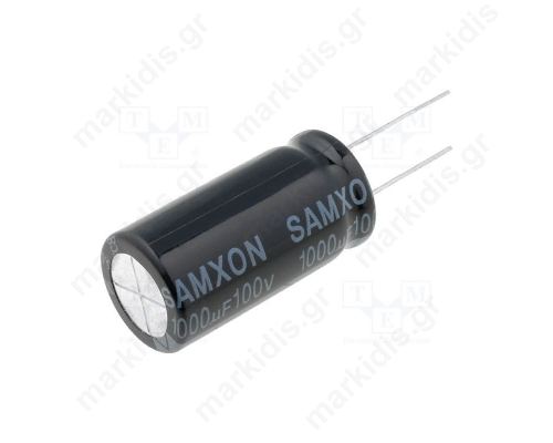 ΠΥΚΝΩΤΗΣ 1000MF/100V 105C  D18x35mm