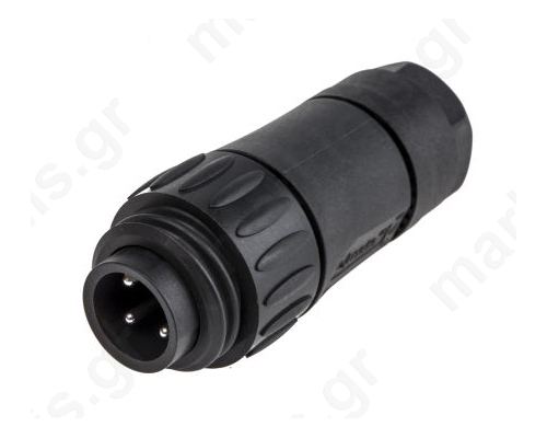 Connector circular plug PIN 4 male screw terminal IP65,IP67