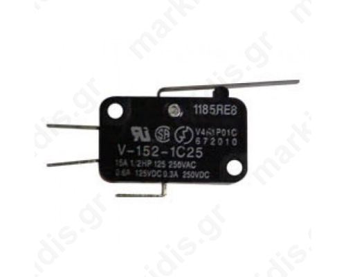 MICRO SWITCH ΛΑΜΑΚΙ ΚΑΝΟΝΙΚΟ OMR V152-1C-25 C&H