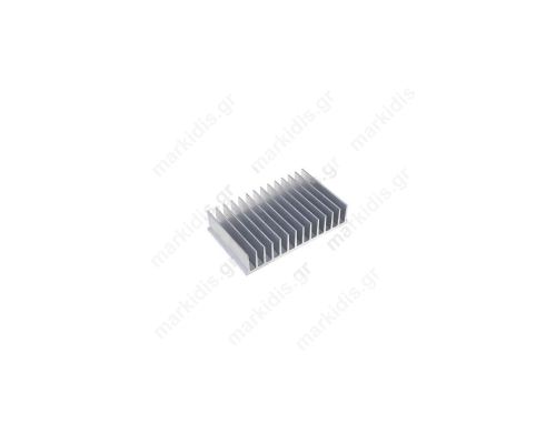 Heatsink extruded grilled black L50mm W160mm H40mm
