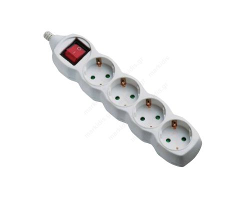 Multisocket 4 Possition With Switch 3m Cable