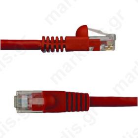 Patch cord U/UTP 6 stranded Cu PVC red Cable length: 10m