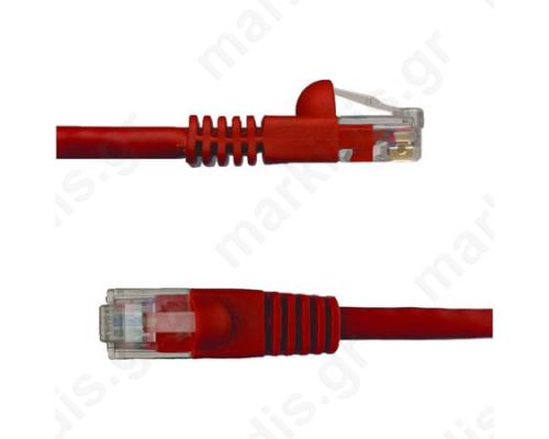 Patch cord U/UTP 6 stranded Cu PVC red Cable length: 10m