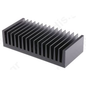 Heatsink: extruded grilled black L: 75mm W: 160mm H: 40mm