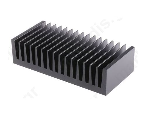 Heatsink: extruded grilled black L: 75mm W: 160mm H: 40mm