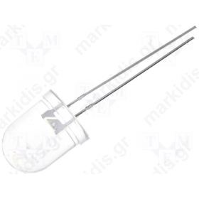 LED 10mm white cold 10000-14000mcd 30° Front: