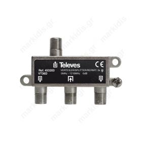 453203 splitter 3 ways F 5-1218 MHz