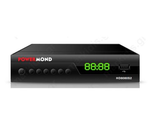 ΔΟΡΥΦΟΡΙΚΟΣ ΔΕΚΤΗΣ POWERMOND HD8080S2 HD FTA, HDMI, USB