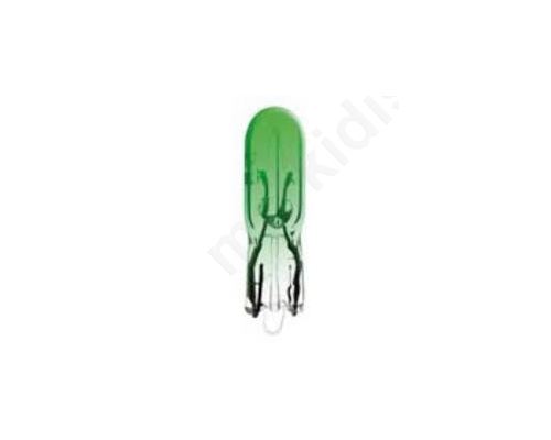 Filament lamp automotive W2x4.6d green 12V 1.2W