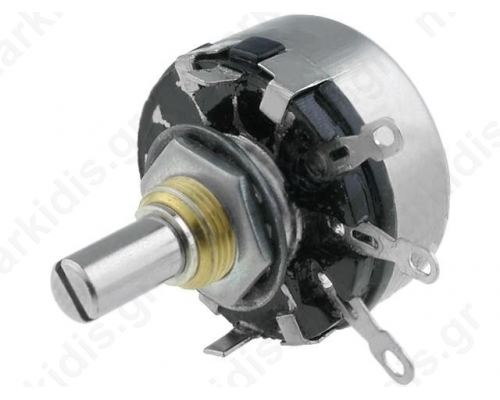 Potentiometer: shaft single turn 2.2ΚΩ 2W ±20% soldered 6mm