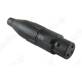 Plug XLR female PIN: 3 straight for cable soldering