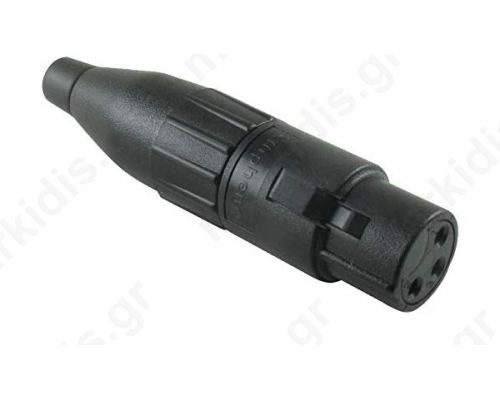 Plug XLR female PIN: 3 straight for cable soldering