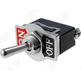 Switch toggle 2-position SPST ON-OFF 10A/250VAC -55-65°C