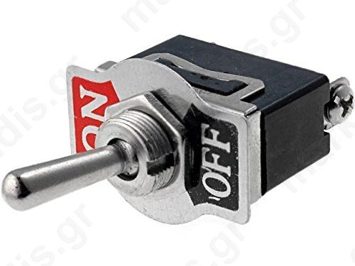 Switch toggle 2-position SPST ON-OFF 10A/250VAC -55-65°C