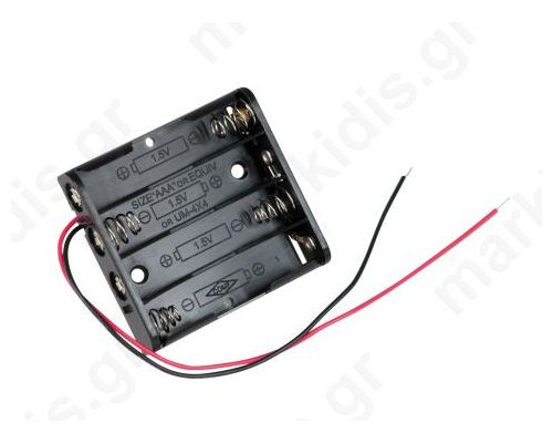 Holder Size AAA R3 Batt.no4 Leads cables Colour black 150mm