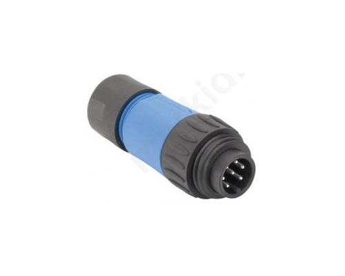 Connector circular plug PIN 4 female screw terminal 400V 16A