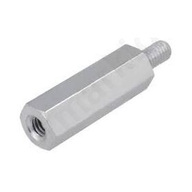 Screwed spacer sleeve Int.thread M6 60mm Ext.thread M6 steel