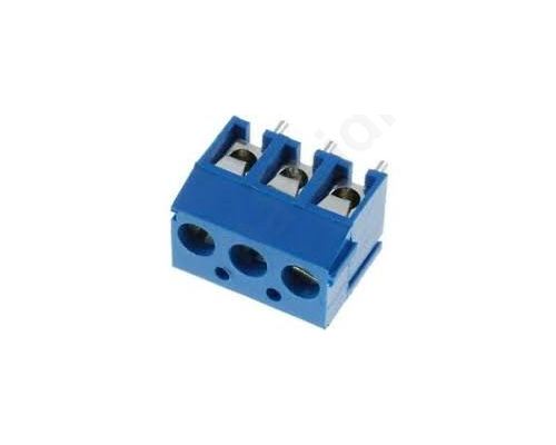 PCB terminal block angled 90° 3.81mm ways 3 on PCBs 0.5mm2
