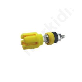 Socket 4mm banana 30A 60VDC 48mm yellow nickel plated