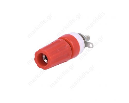 Socket 4mm banana 15A 250VDC L: 45mm red