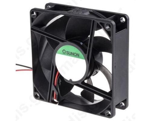 Fan DC axial 12VDC 80x80x25mm 69.29m3/h 33dBA slide bearing