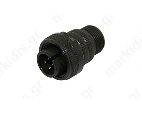 Connector circular Series DS/MS plug male PIN4 for cable