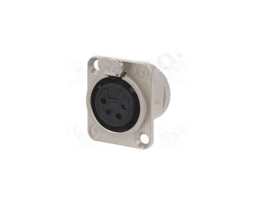 Socket XLR female PIN 3 flange (2 holes),for panel mounting