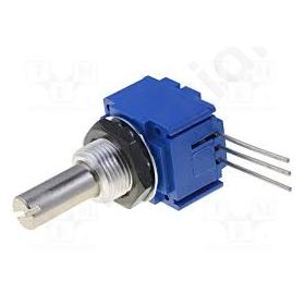 Potentiometer shaft single turn 10k Ω ±20% 1W linear 6mm THT