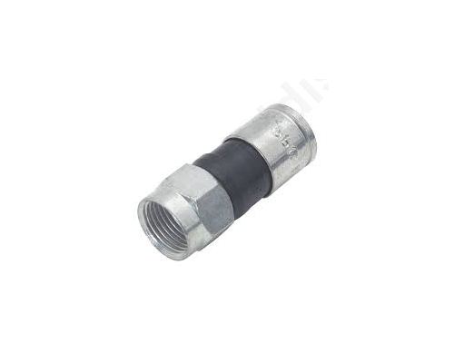 Plug F male straight 75Ω RG59 compression for cable