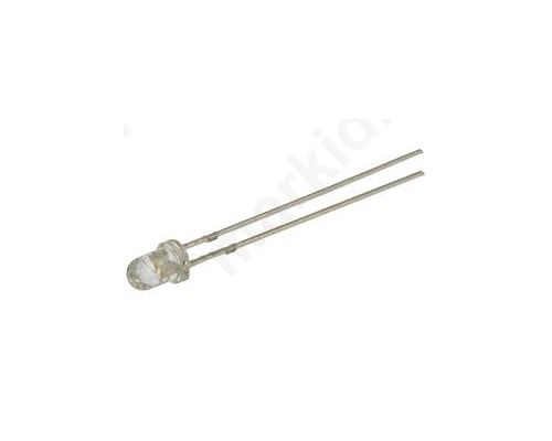LED 3mm white cold 3000X4200mcd 30° Front: convex 8500-18000K