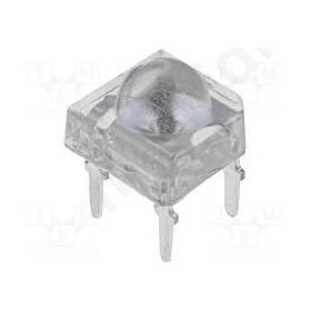 LED Super Flux 7,62x7,62mm red 2000-4000mcd 120°