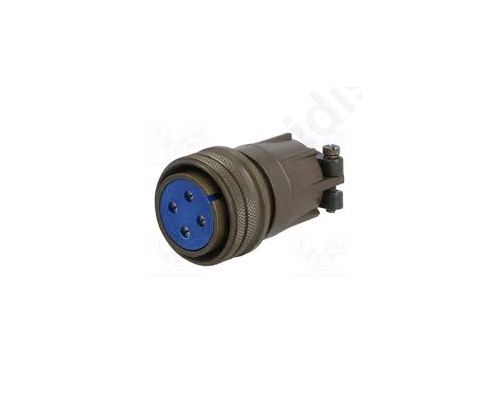 Connector circular Series 97 plug female PIN 4 silver plated