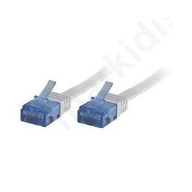 Patch cord U/UTP 5e stranded CCA PVC white 7.5m 30AWG