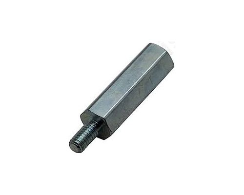 Screwed spacer sleeve Int.thread M6 50mm Ext.thread M6 steel