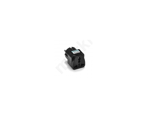 Adapter  UK/US to EU Schuko, 220V, High Quality, Black